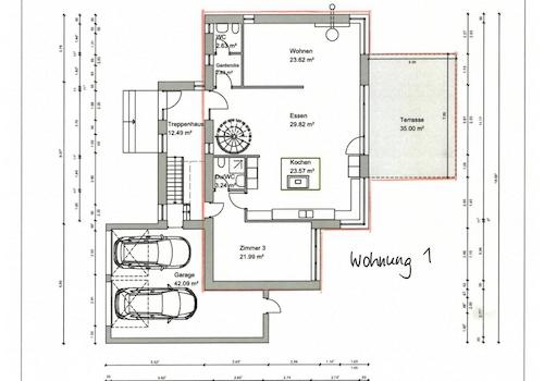 Grundriss EG (Wohnung 1)