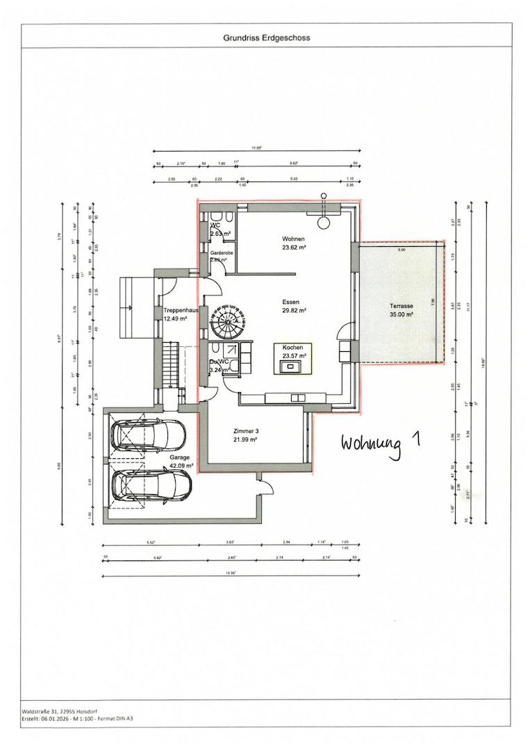 Grundriss EG (Wohnung 1)
