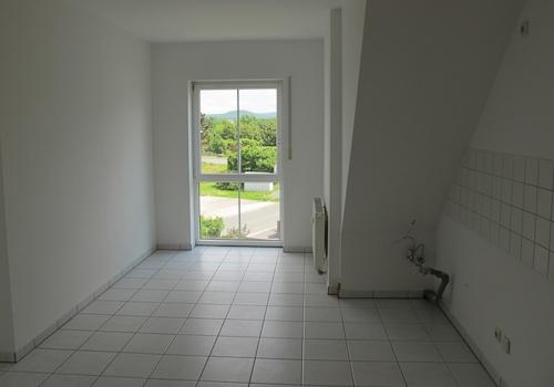 Küche, bodentiefes Fenster