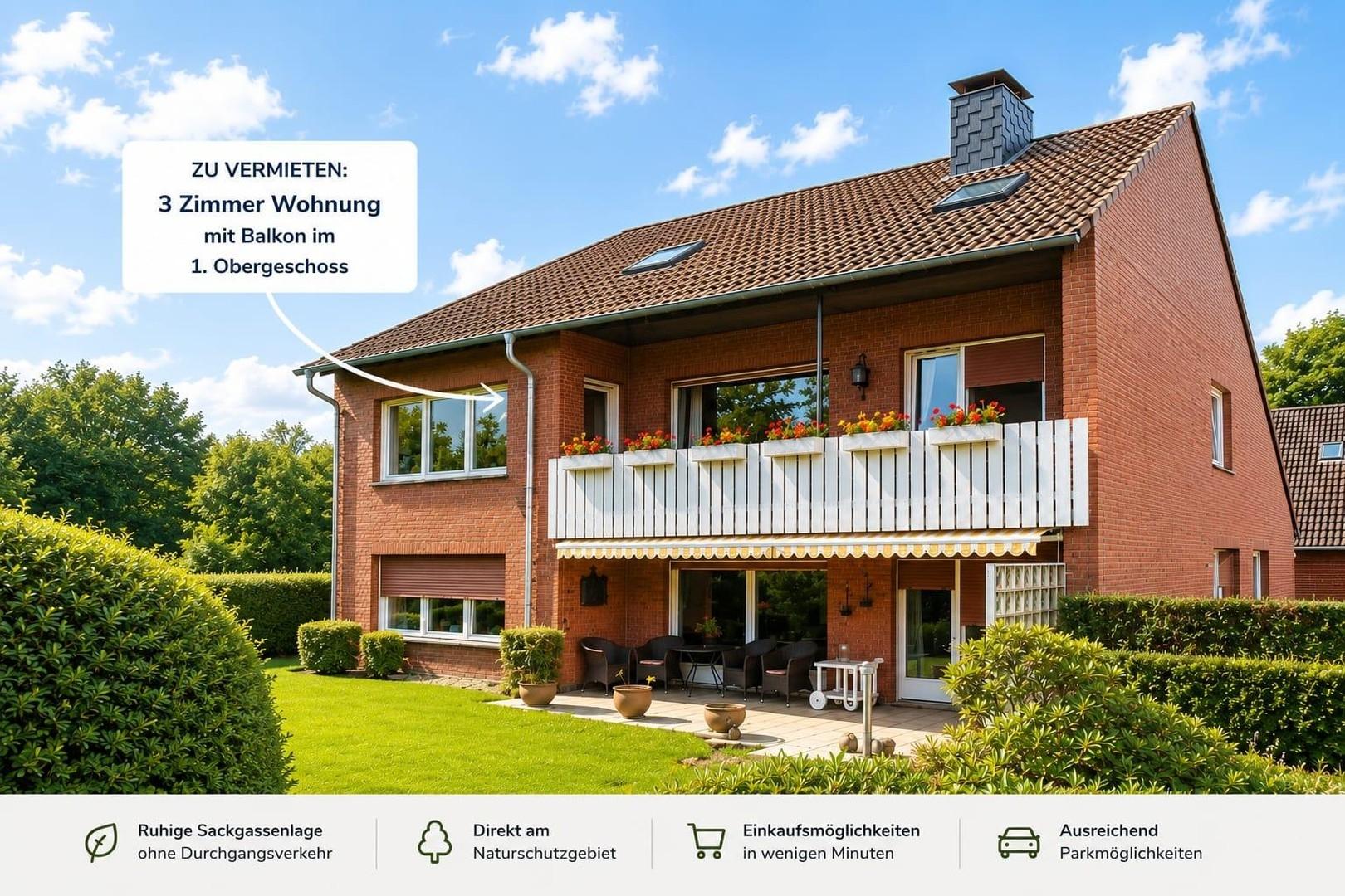 Hausansicht Balkon 1. OG