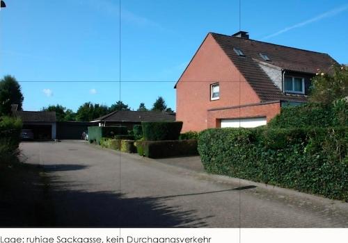 Hausansicht, inkl. Sackgasse