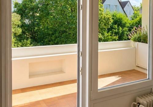 Balkon Blick vom Wohnzimmer