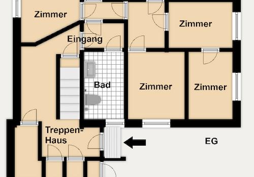 Grundriss Farbig - EG