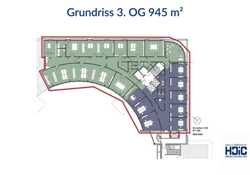 Grundriss 3. OG 945 m_