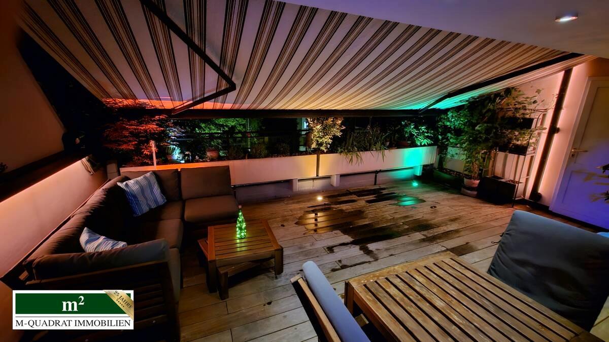 Abendstimmung auf der Terrasse