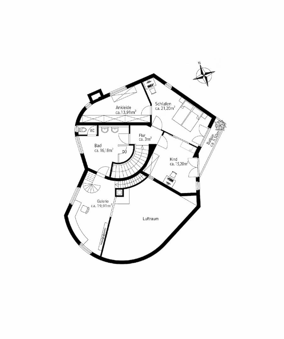 Grundriss Obergeschoss