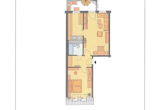 Grundriss mit Möblierung