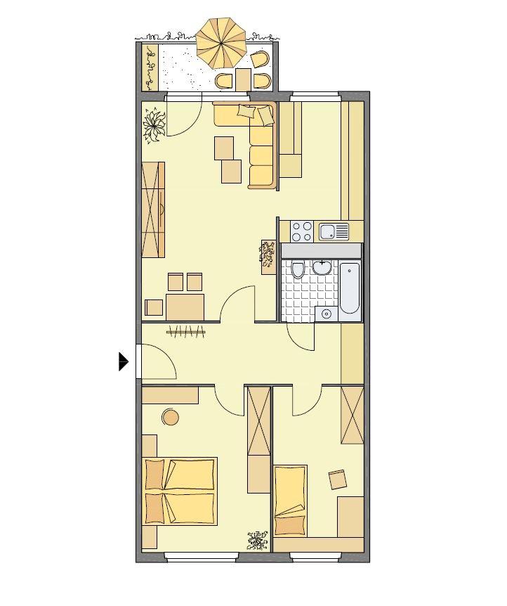Grundriss möbliert