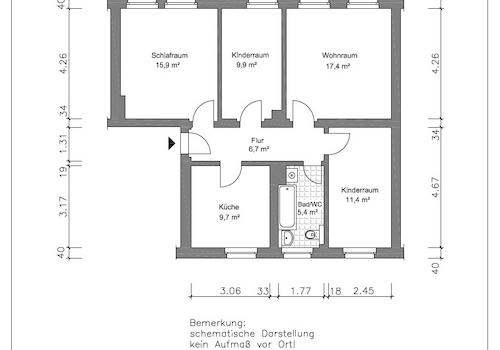 Grundriss (vermaßt)
