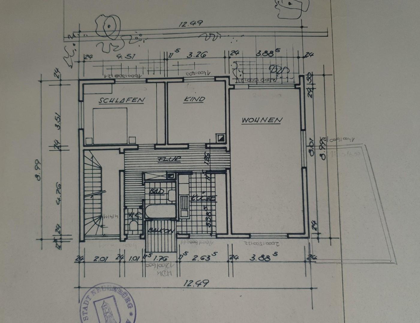 1OG Grundriss 1963
