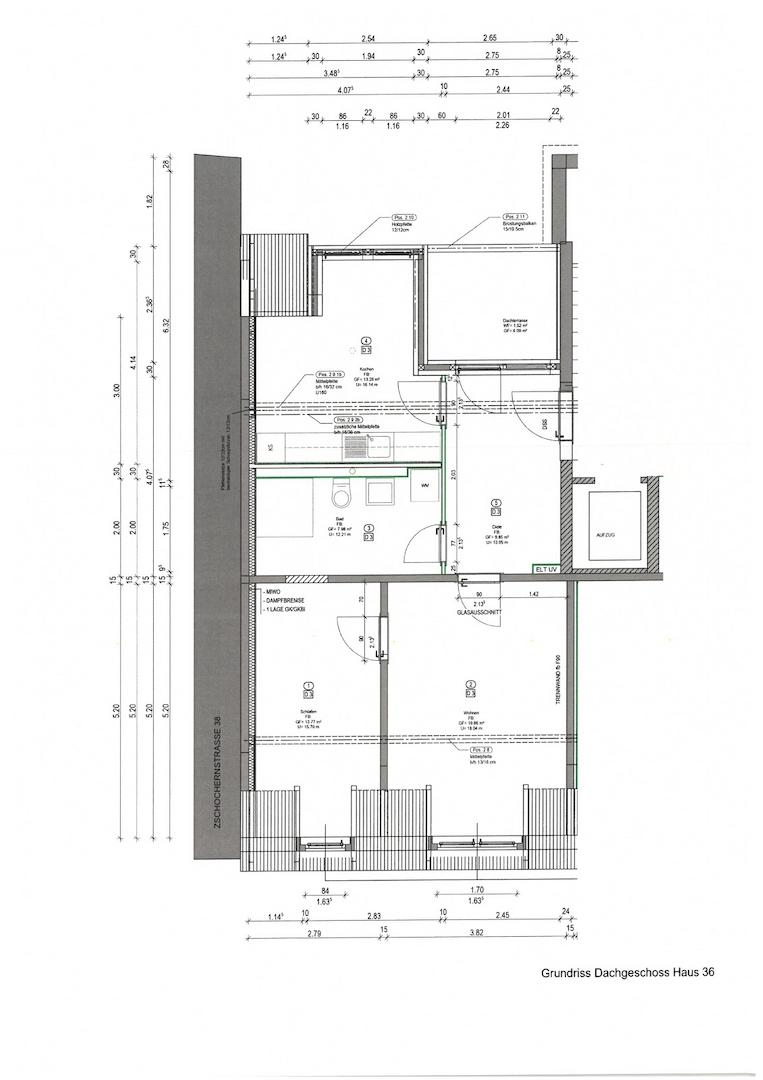 Grundriss mit Maßen