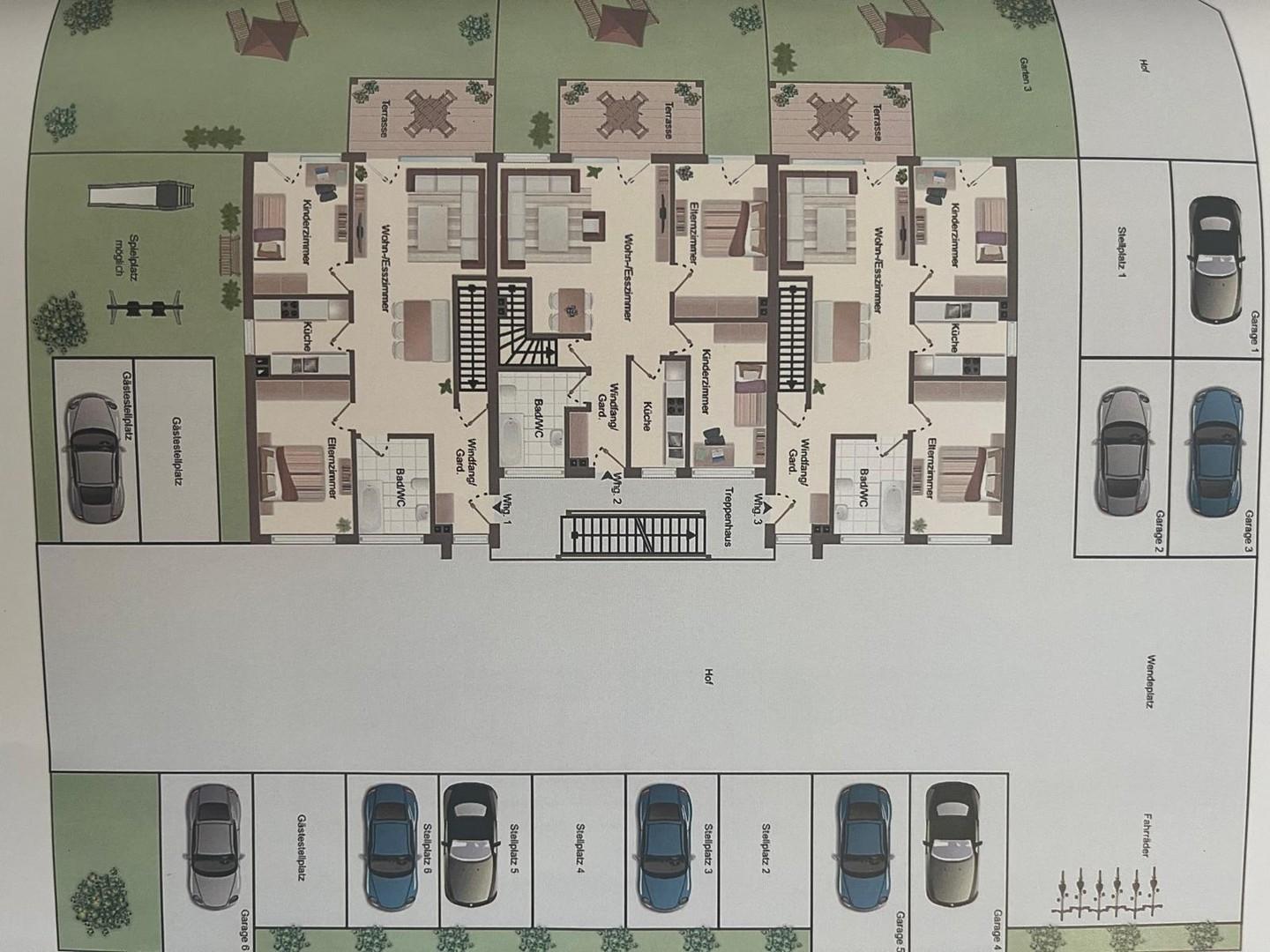 Hof Garage und Stellplatz