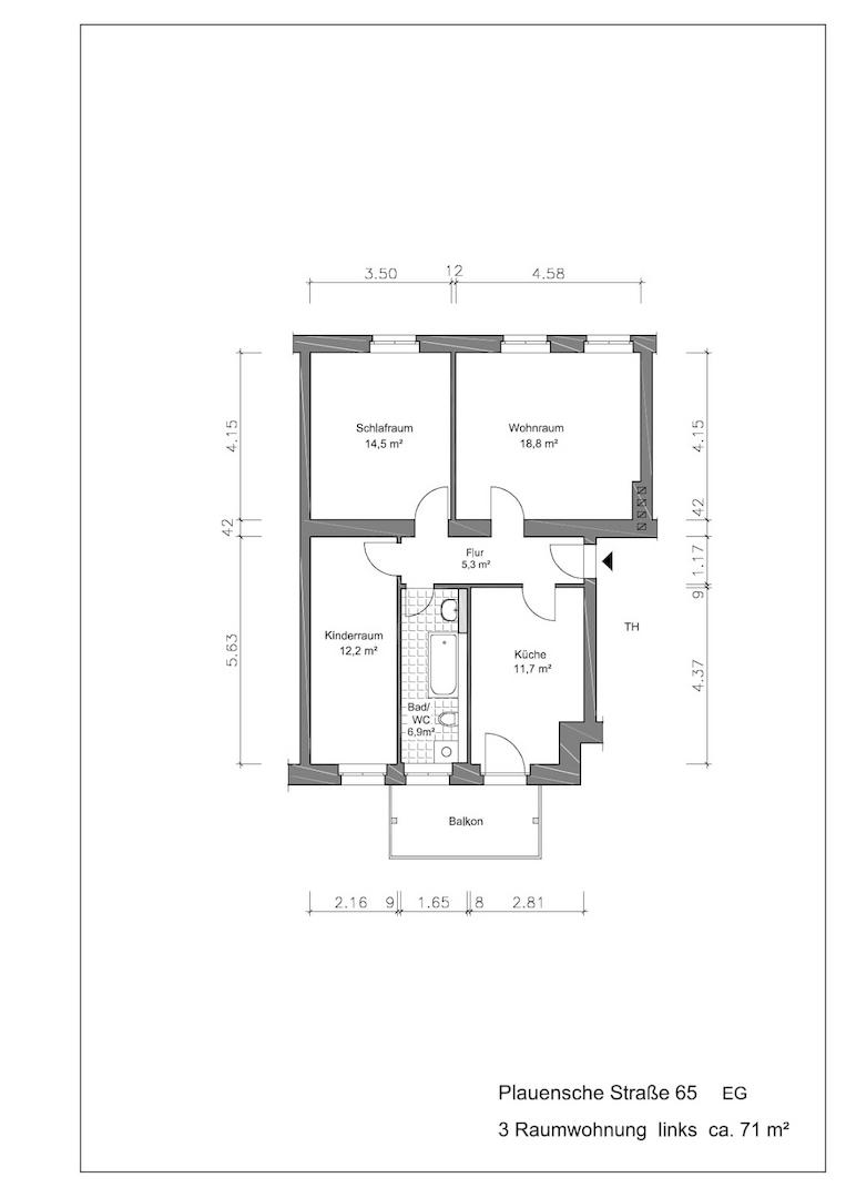 Grundriss (vermaßt)