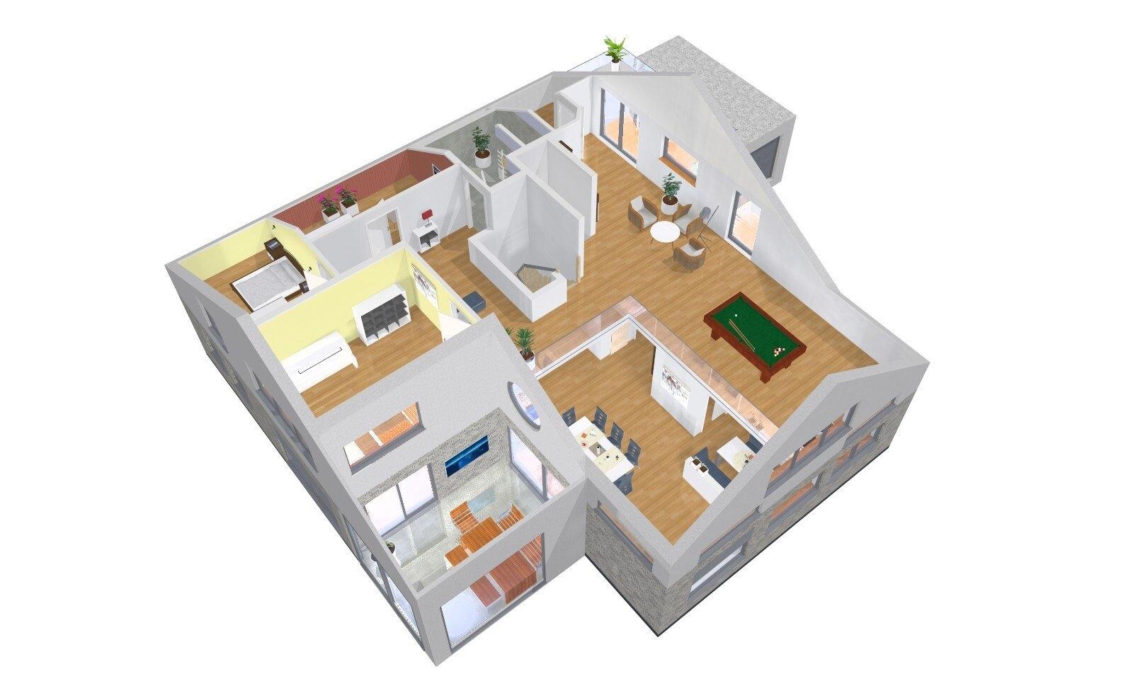 BUNGALOW INDIVI Billardgalerie 3D-DG