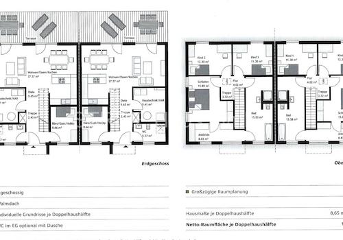 Mögliche Grundrissvarianten für Vorschlag 2