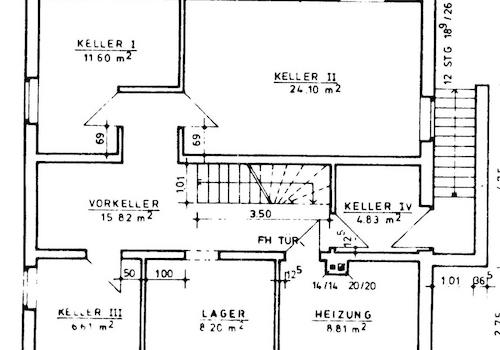 Grundriss Keller