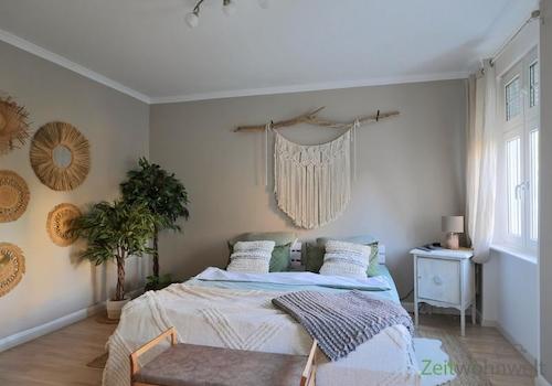 Blick ins Schlafzimmer