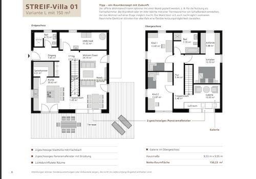 Grundrissvorschlag 150 m²