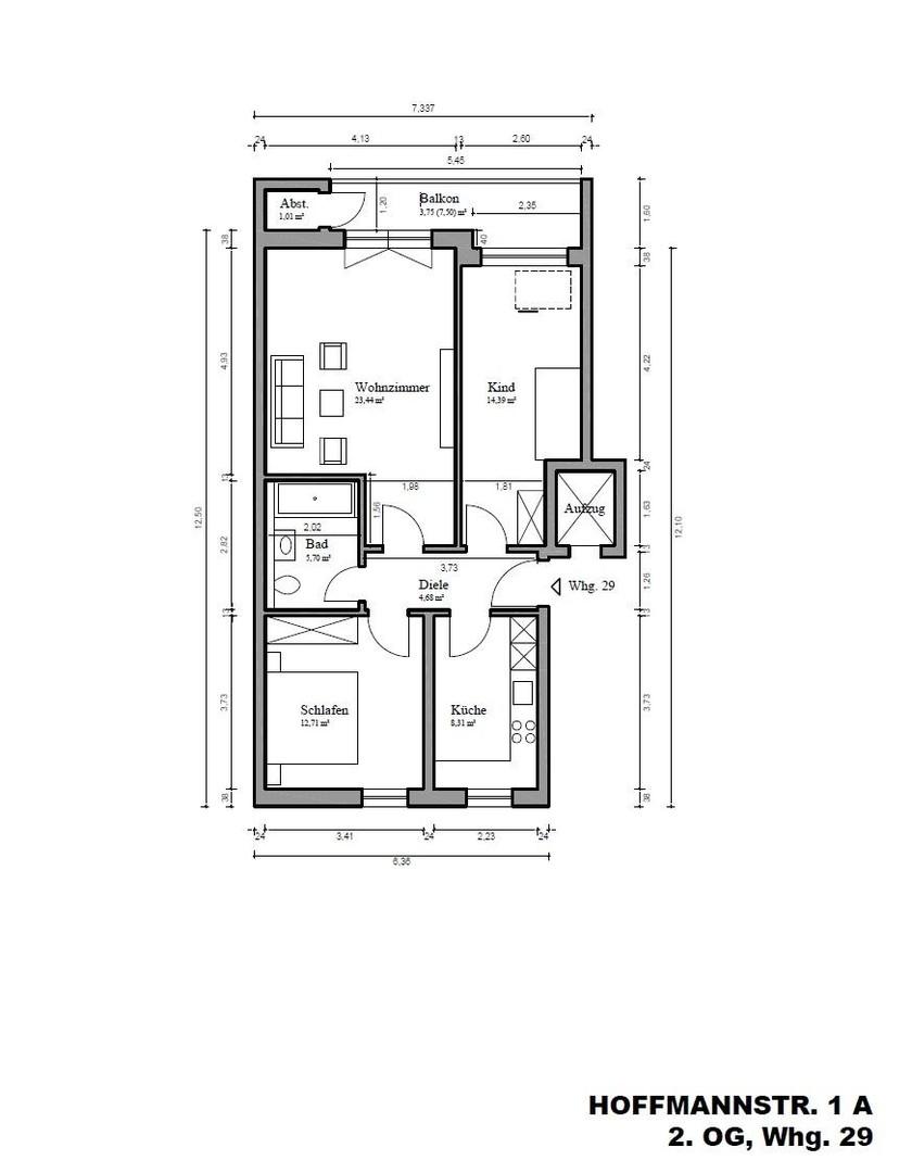 Grundriss Hoffmannstr. 1A