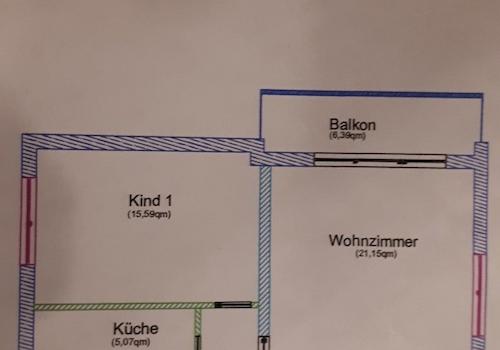 Grundriss 3 Zimmer Wohnung