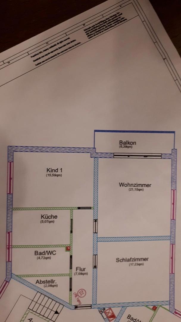 Grundriss 3 Zimmer Wohnung