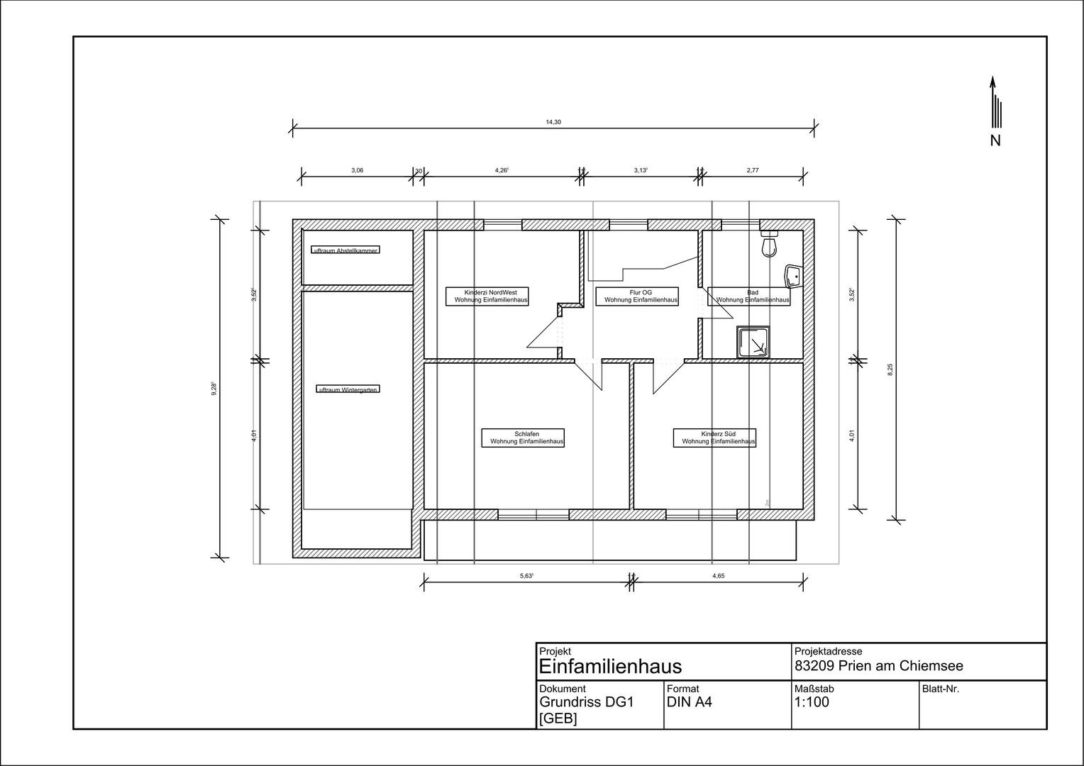 Grundriss Obergeschoss