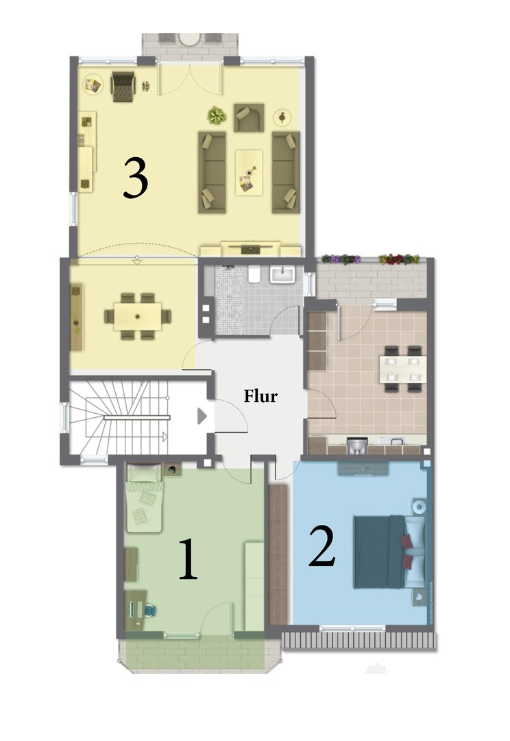 Grundriss der WG 
