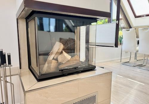 Kamin im Wintergarten