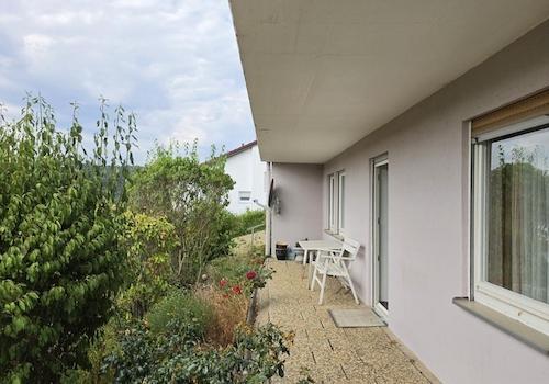 Terrassenansicht und Aussicht