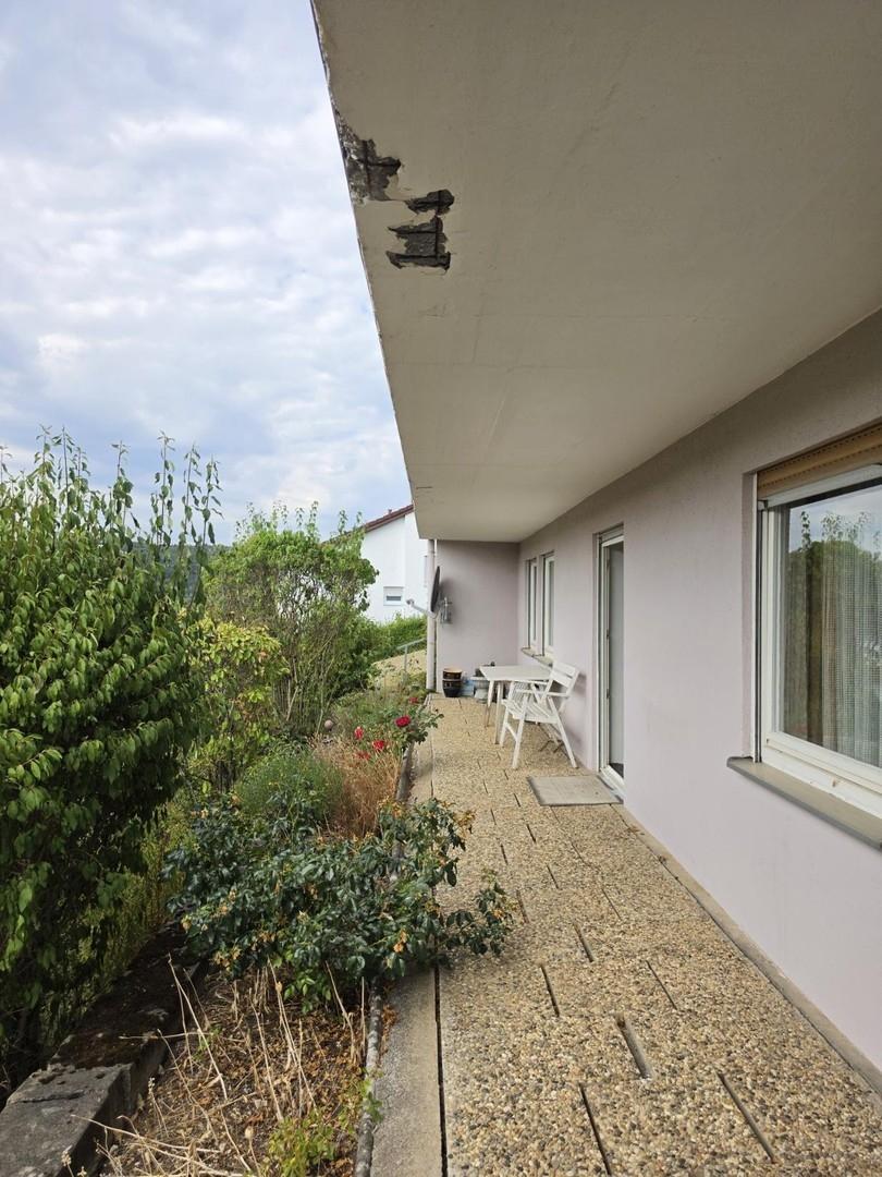 Terrassenansicht und Aussicht