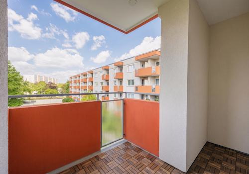 Balkon in Westausrichtung