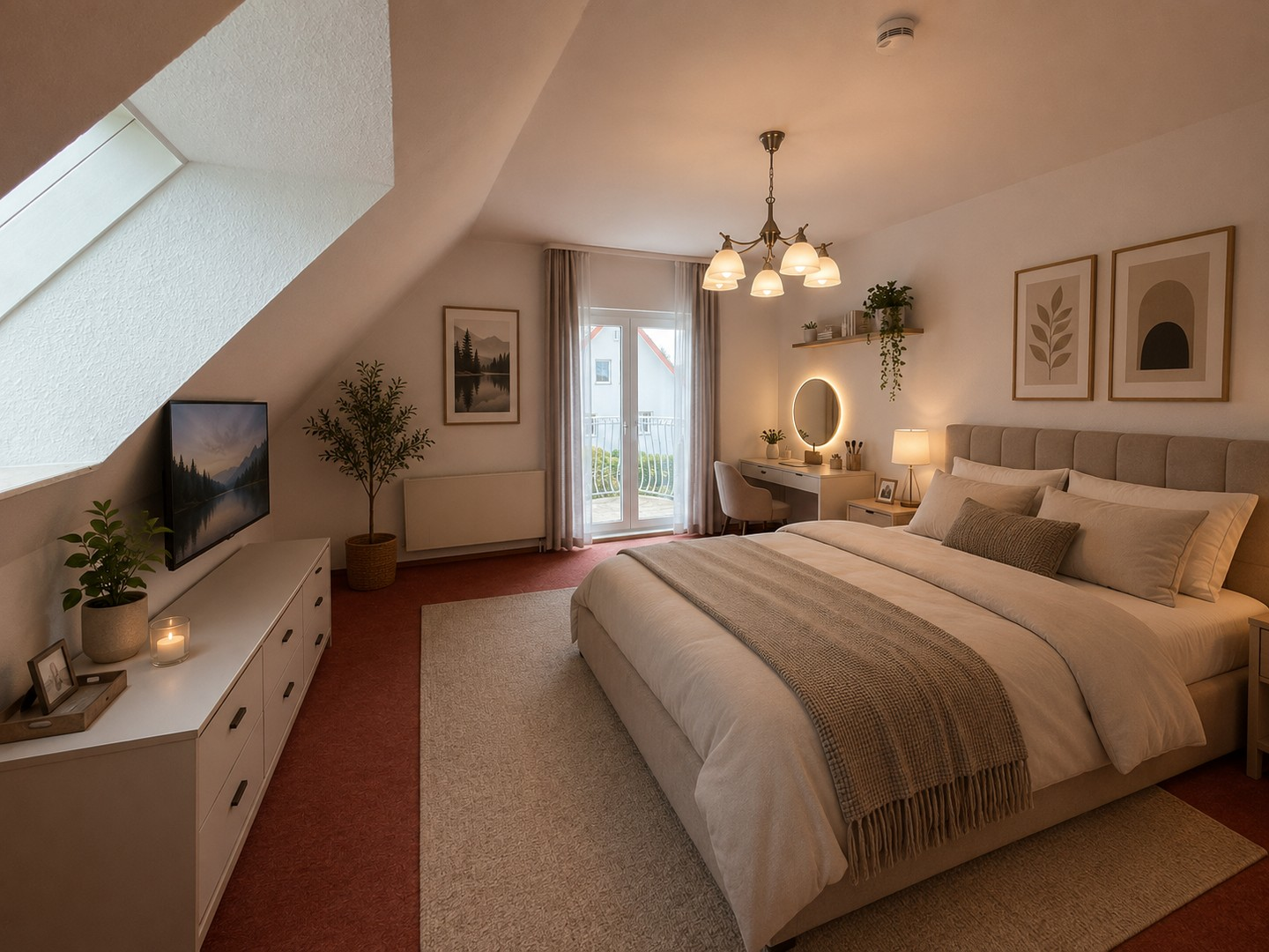 Schlafzimmer im Dachgeschoss