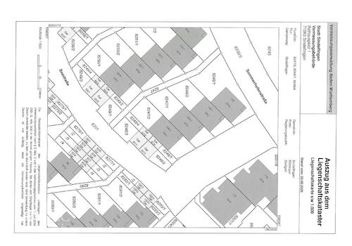 Amtlicher Katasterplan Sommerhofenstr.108 und Garagen Seestr., 71067 Sindelfingen