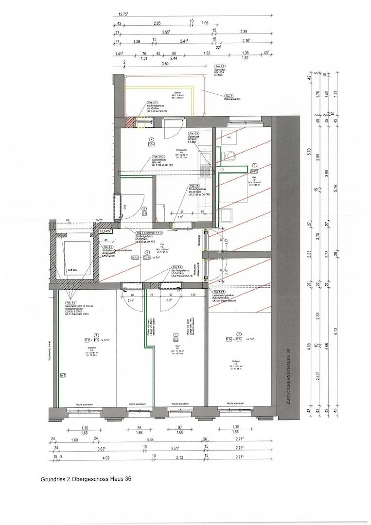 Grundriss mit Maßen