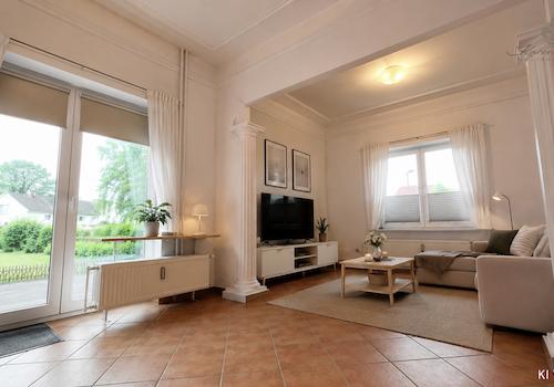 Wohnzimmer möbliert - KI generiert