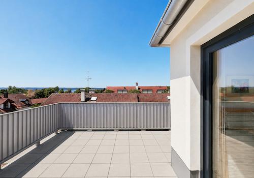 Dachterrasse mit Blick zum Ammersee - Ebene 2