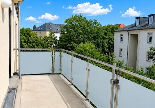 Blick vom Balkon