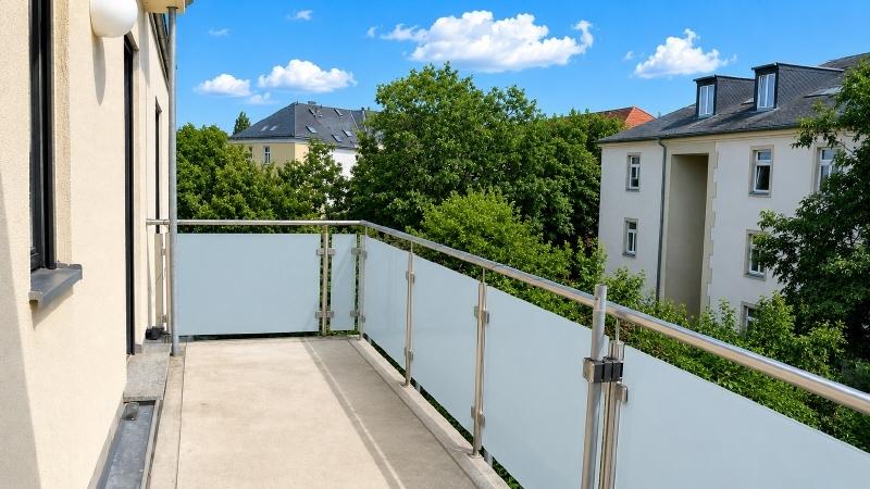 Blick vom Balkon