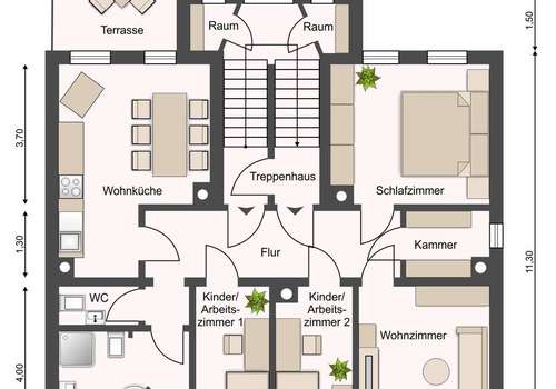 Grundriss WE01, EG
