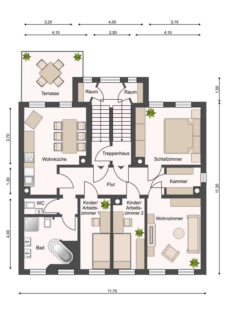Grundriss WE01, EG