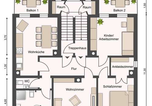 Grundriss WE02, 1, OG