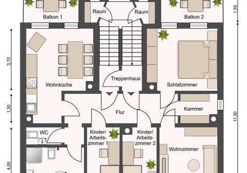 Grundriss WE03, 2 OG