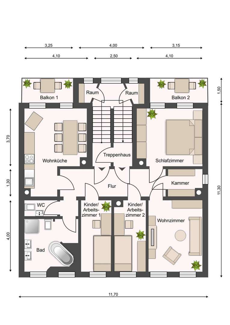 Grundriss WE03, 2 OG