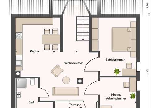 Grundriss WE04, DG