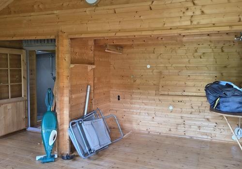 Blick ins Gartenhaus