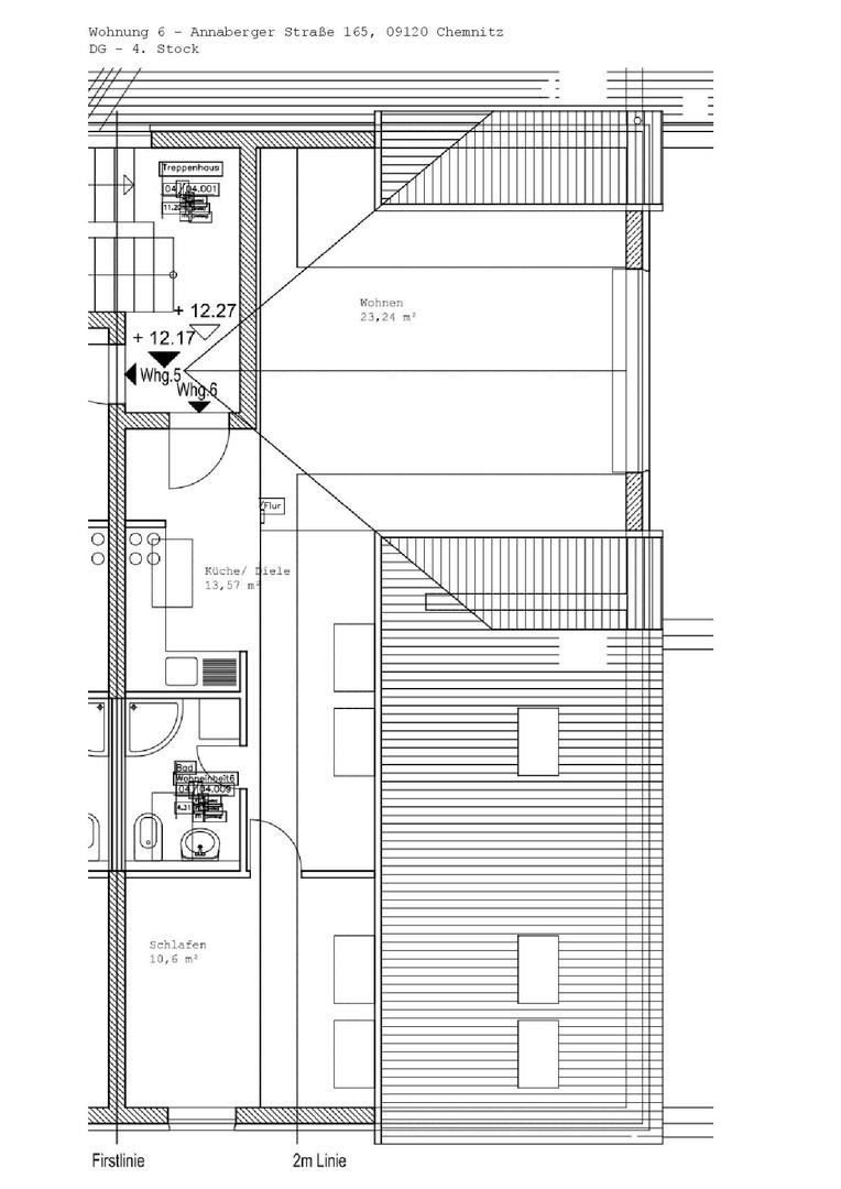 Grundriss Wohnung 6 - DG