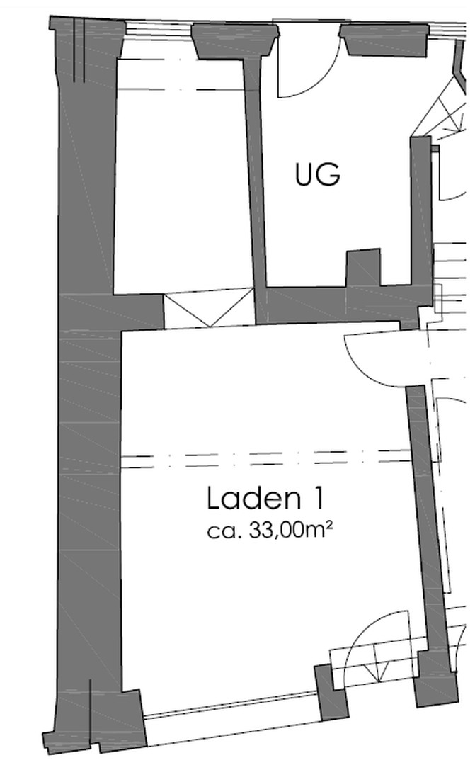 Grundriss Gewerbeeinheit links