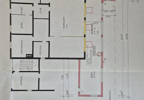 Grundriss Gewerbefläche EG