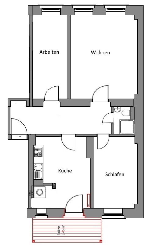 Grundriss (nach Sanierung)