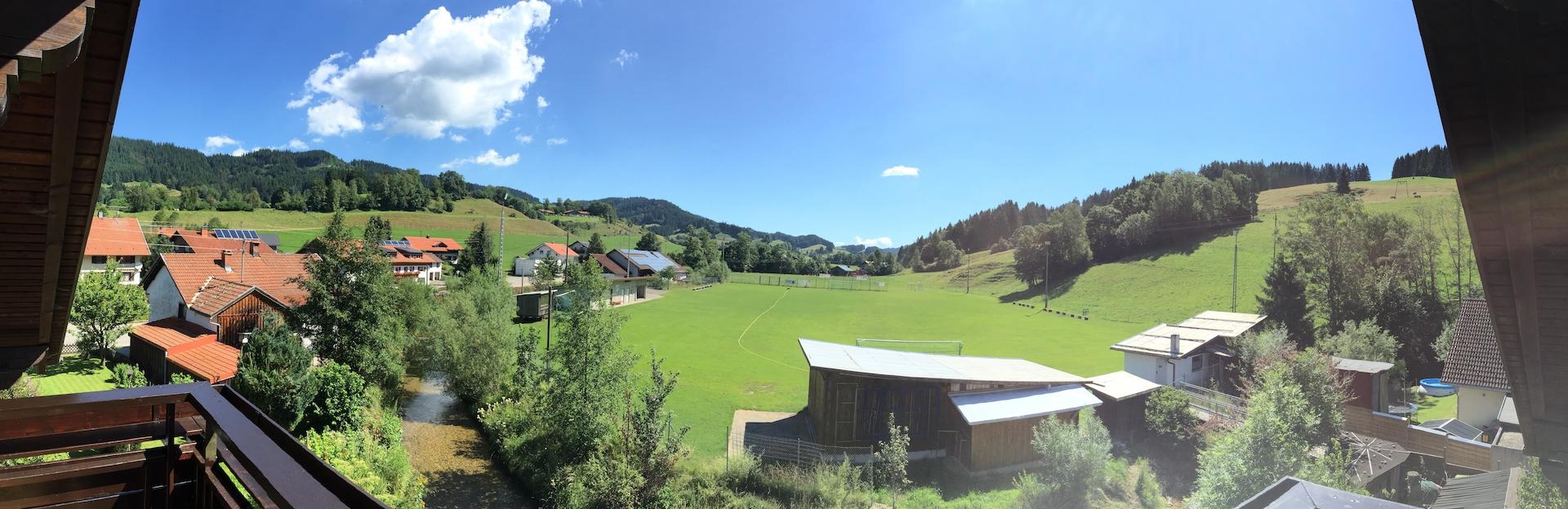 Blick vom Balkon